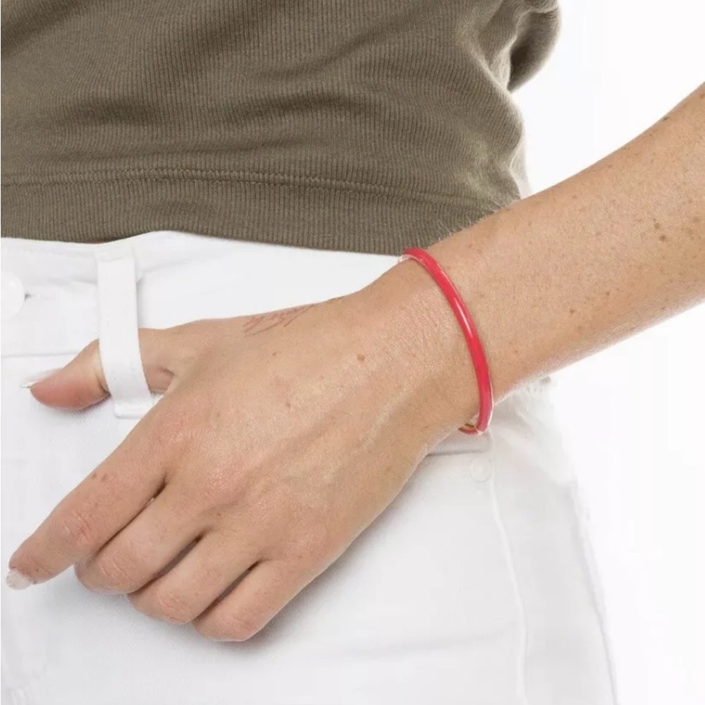 Gorjana Paseo Enamel Cuff Bracelet in Pink! (MSRP $95)